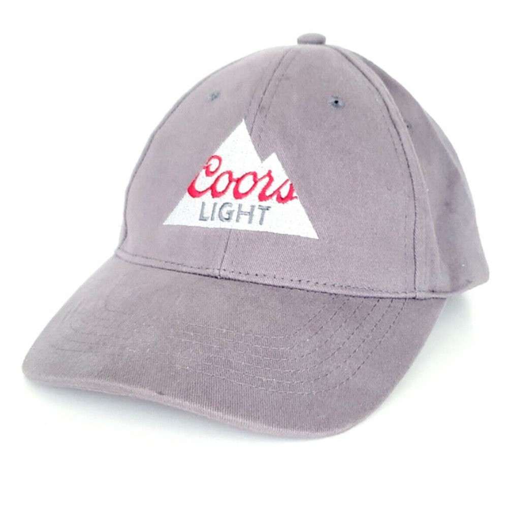 Coors Light Beer Gray Baseball Hat Cap Adjustable Strapback Embroidered One Size
